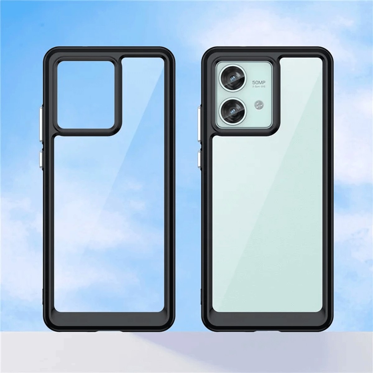Protectores para celular  para Motorola  Edge 40 Neo Funda de acr�lico y tpu Negro